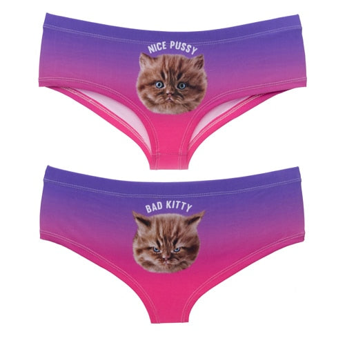 Sexy panties with cat - Lavender / One Size - Cat panties