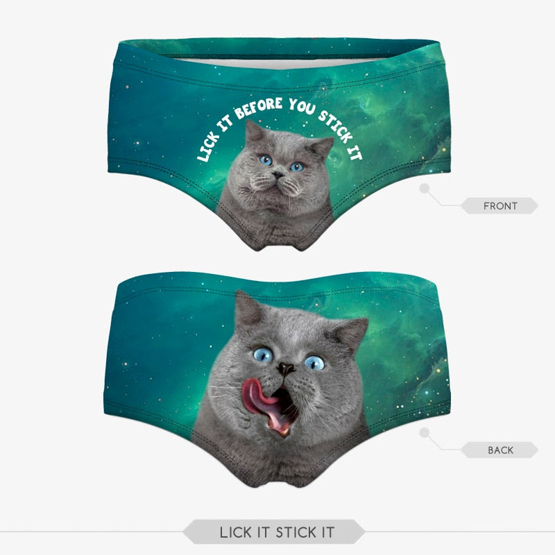 Sexy panties with cat - Green / One Size - Cat panties