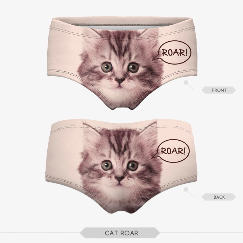 Sexy panties with cat - Beige / One Size - Cat panties