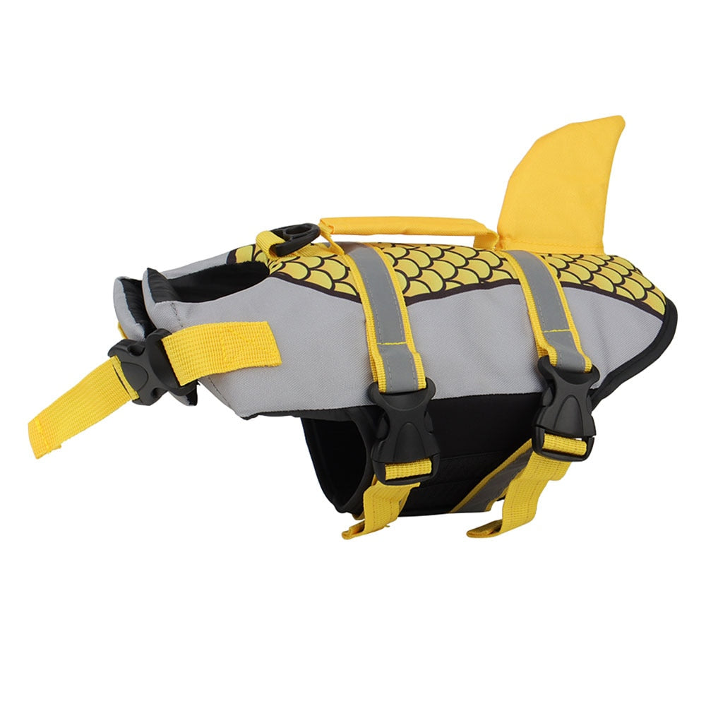 Shark Life Jacket for Cat - Yellow / XS - Life jackets for