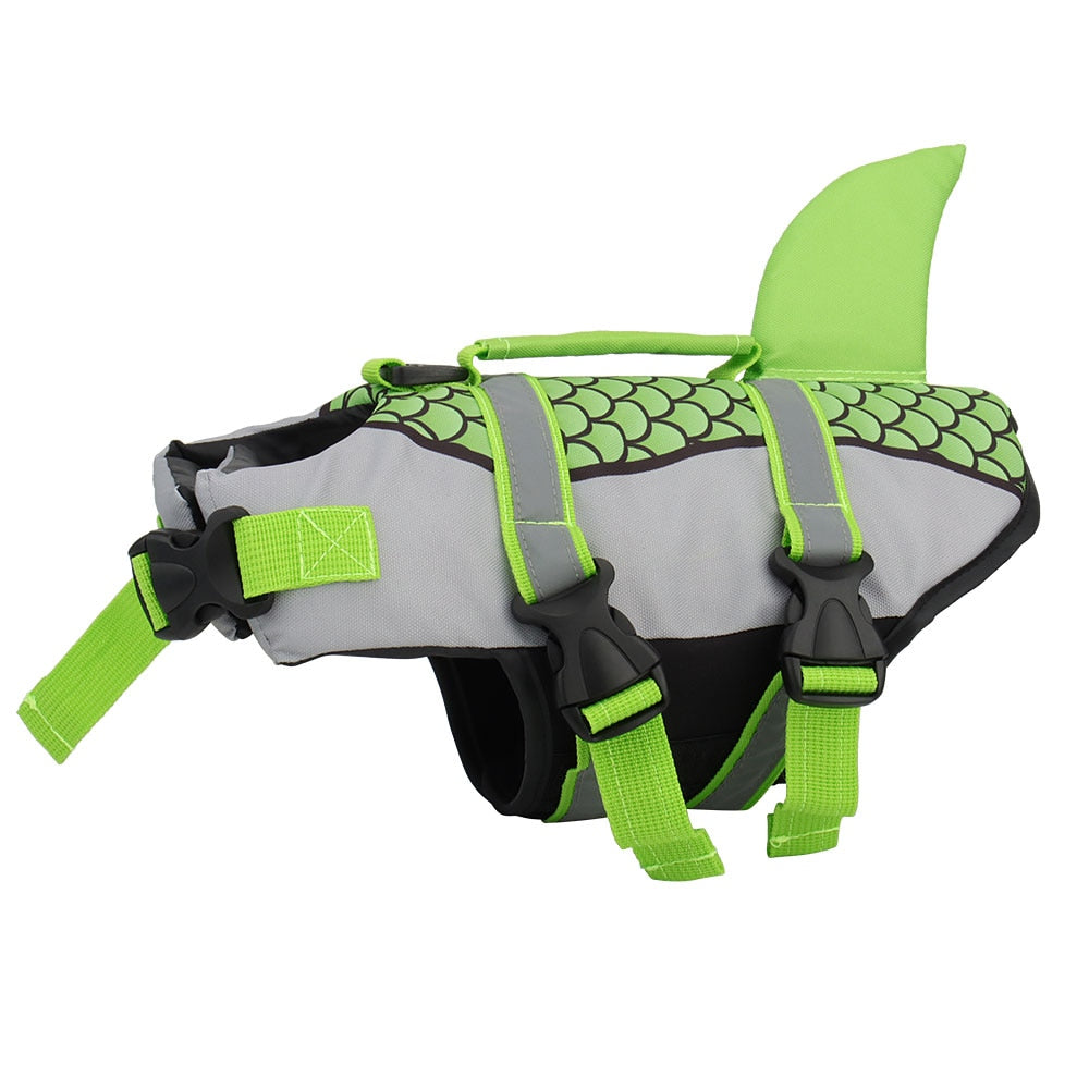 Shark Life Jacket for Cat - Green / XS - Life jackets for