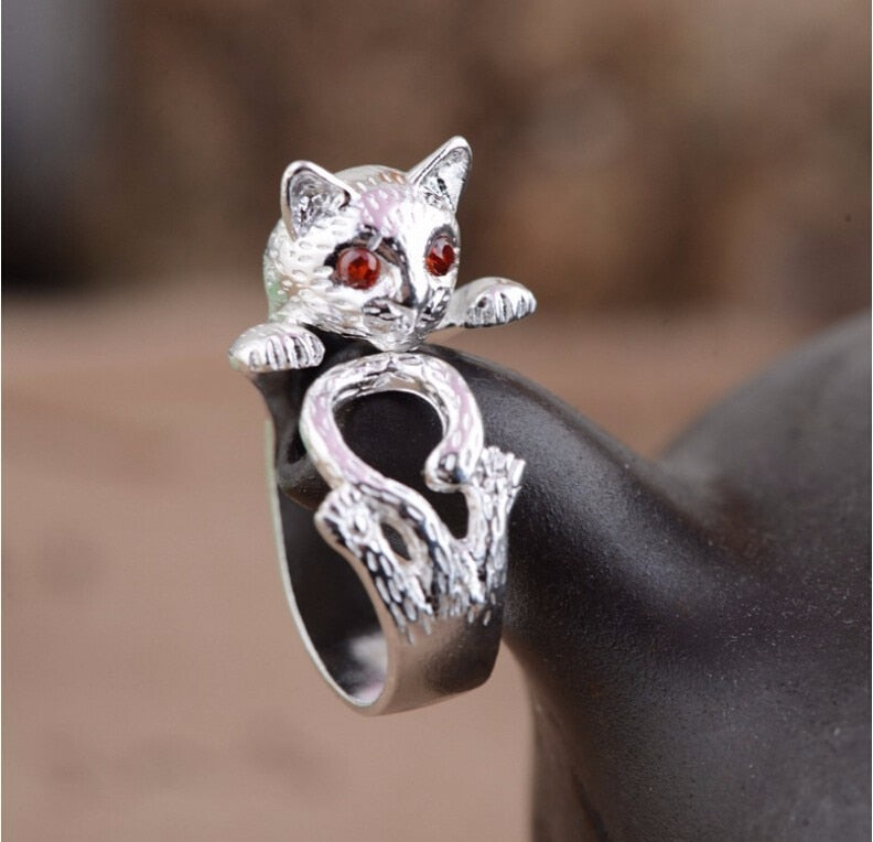 Siamese Cat Ring - cat rings