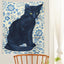 Simple Black Cat Tapestry - Cat Tapestry