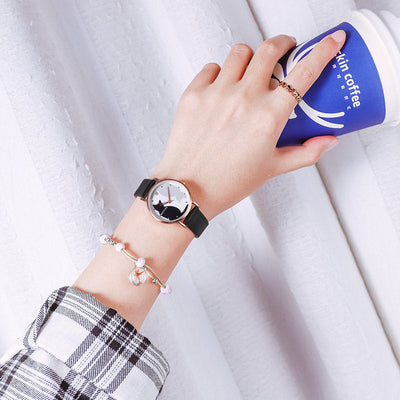 Simple Cat Watch - Black - Cat Watch
