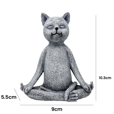 Sitting Cat Statue - Grey