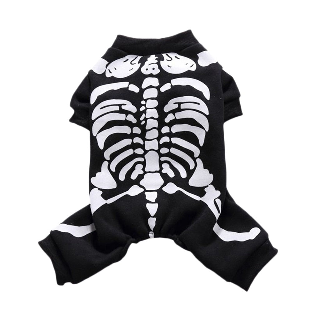 Skeleton Costume for Cat - Black / S / United States