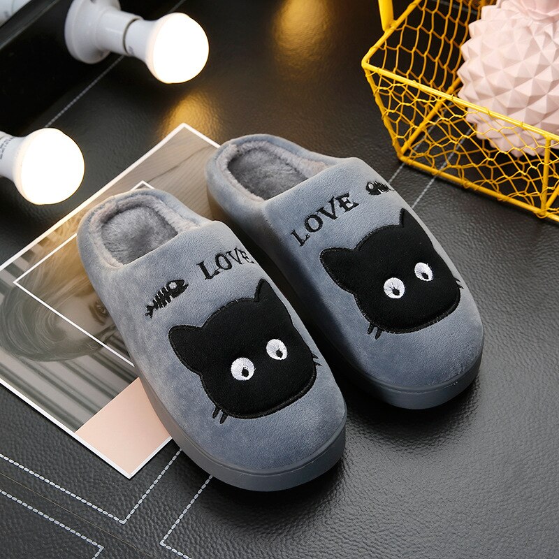 Snoozies cat Slippers - gray / 36-37 / China - Cat slippers