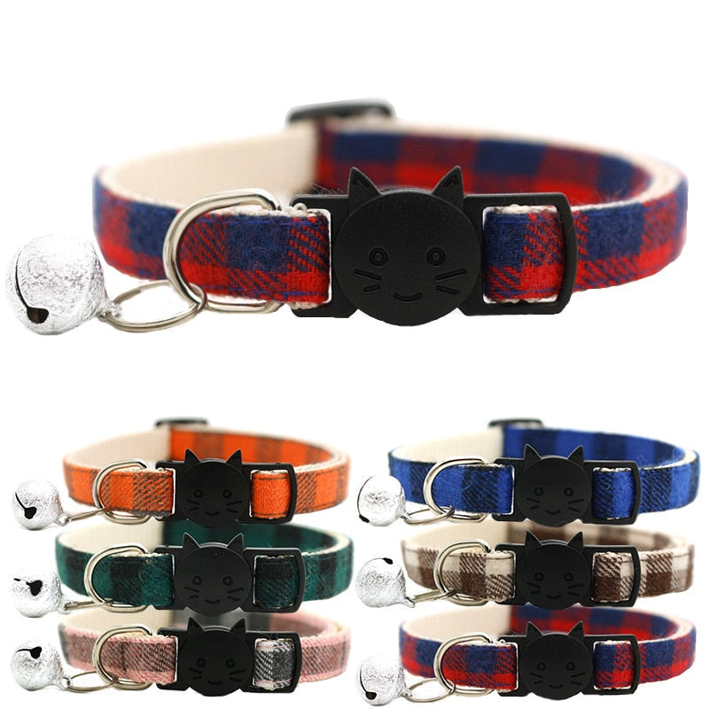 Soft Plaid Cat Collars - Cat collars