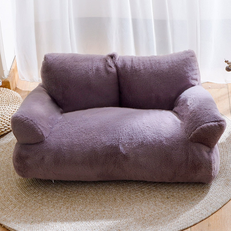 Soft Sofa Cat Bed - Purple
