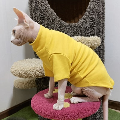 Sphynx Cat Clothes - Yellow / XS - Clothes for cats