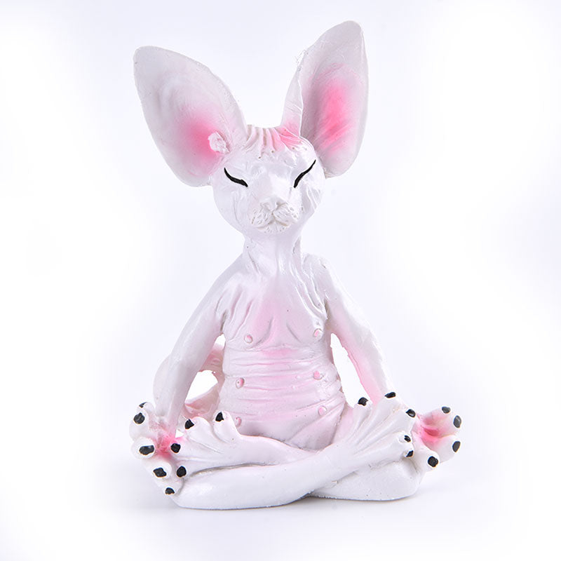 Sphynx Cat Figurines - White