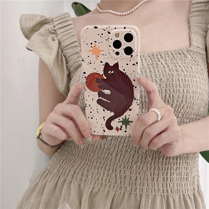 Splash Ink Cat iPhone Case - Cat Phone Case