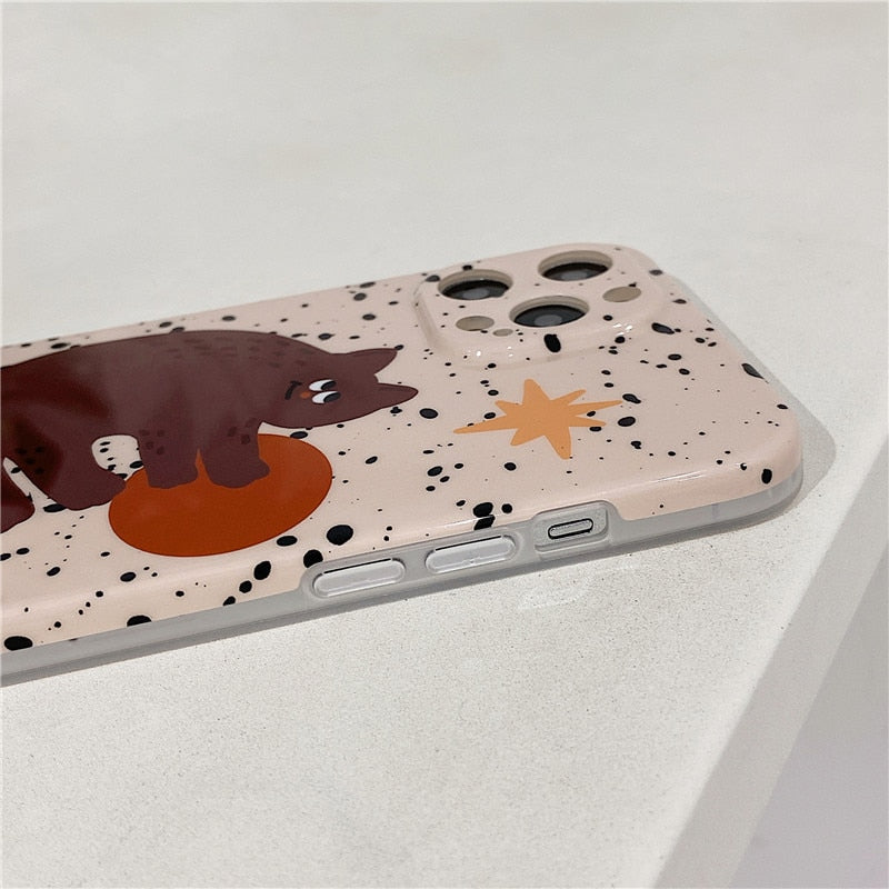Splash Ink Cat iPhone Case - Cat Phone Case
