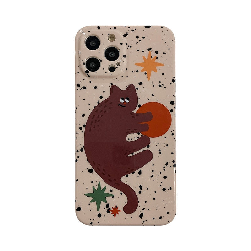 Splash Ink Cat iPhone Case - for iphone X - Cat Phone Case