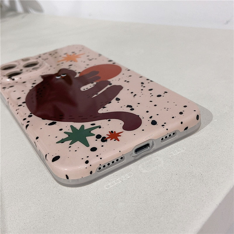 Splash Ink Cat iPhone Case - Cat Phone Case