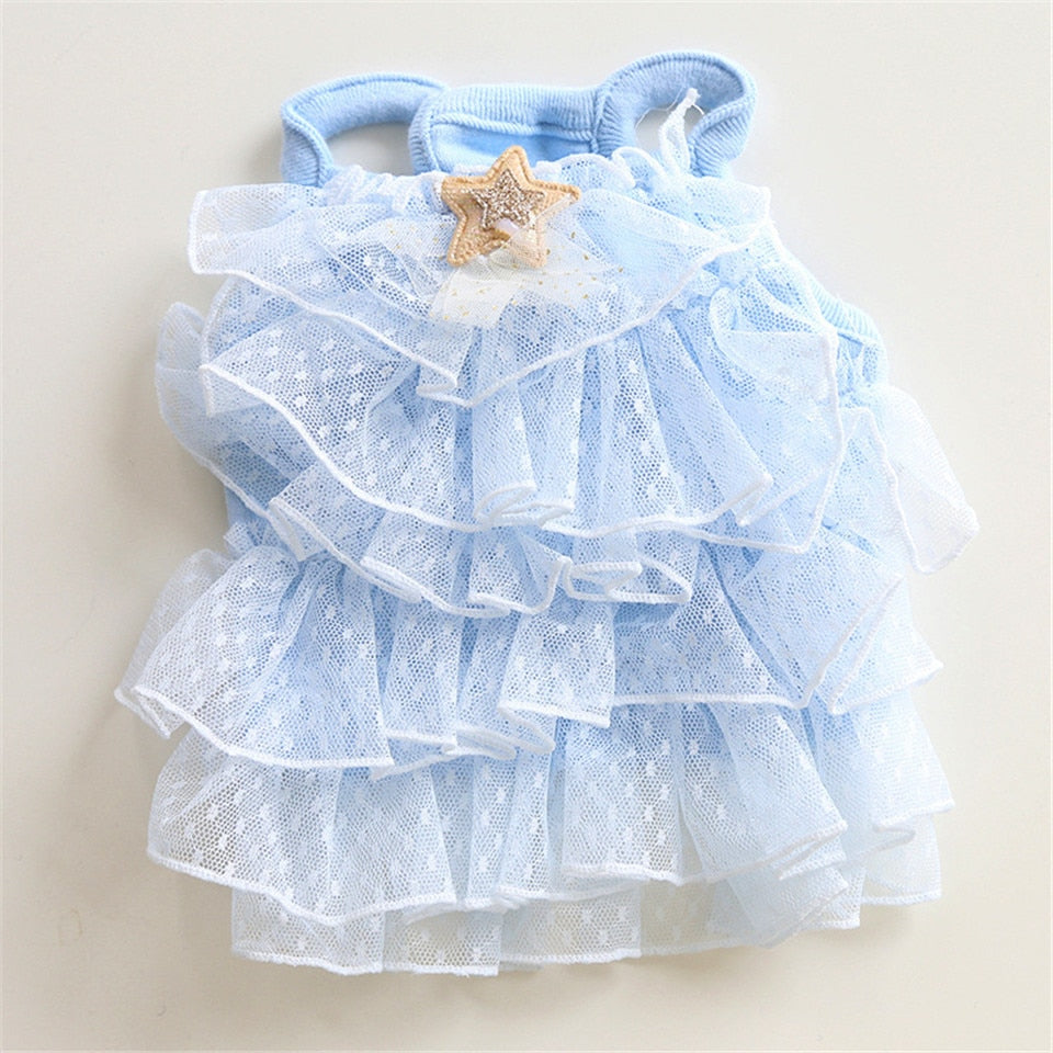 Spring Cat Dress - Blue / XS