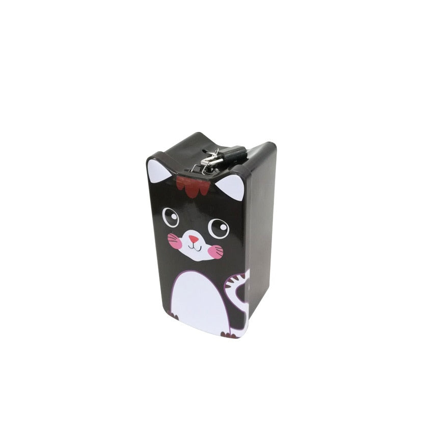 Square Cat Piggy Bank - Black