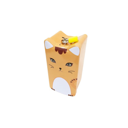 Square Cat Piggy Bank - Yellow