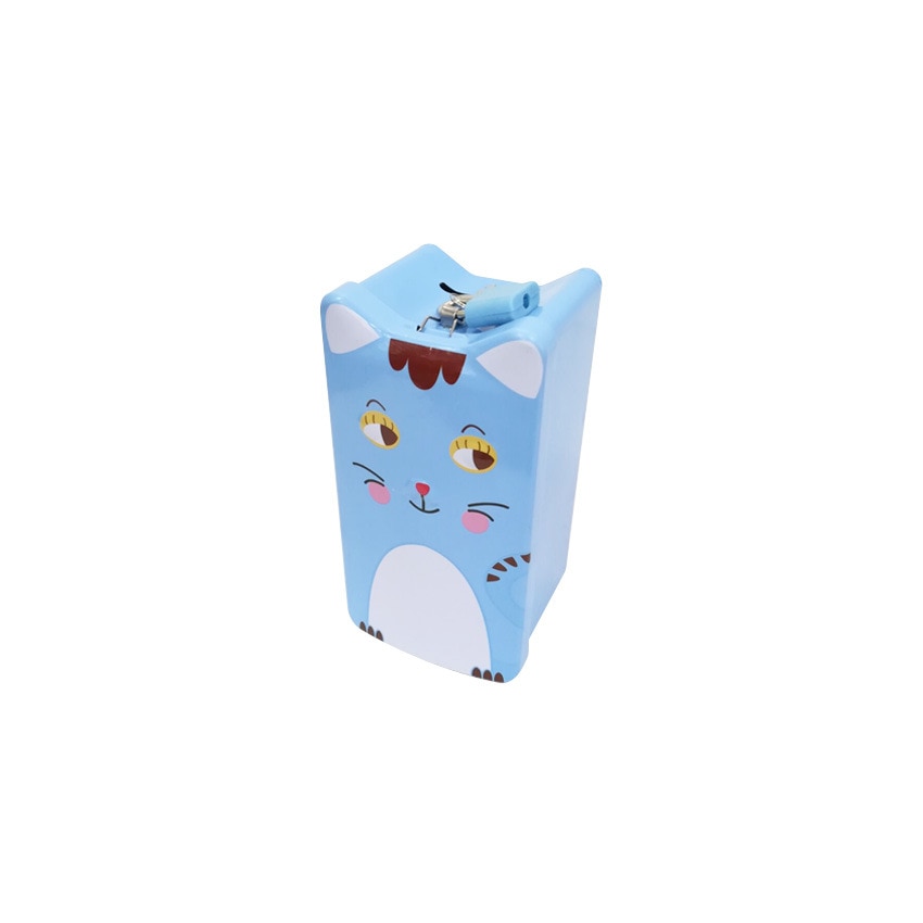 Square Cat Piggy Bank - Blue