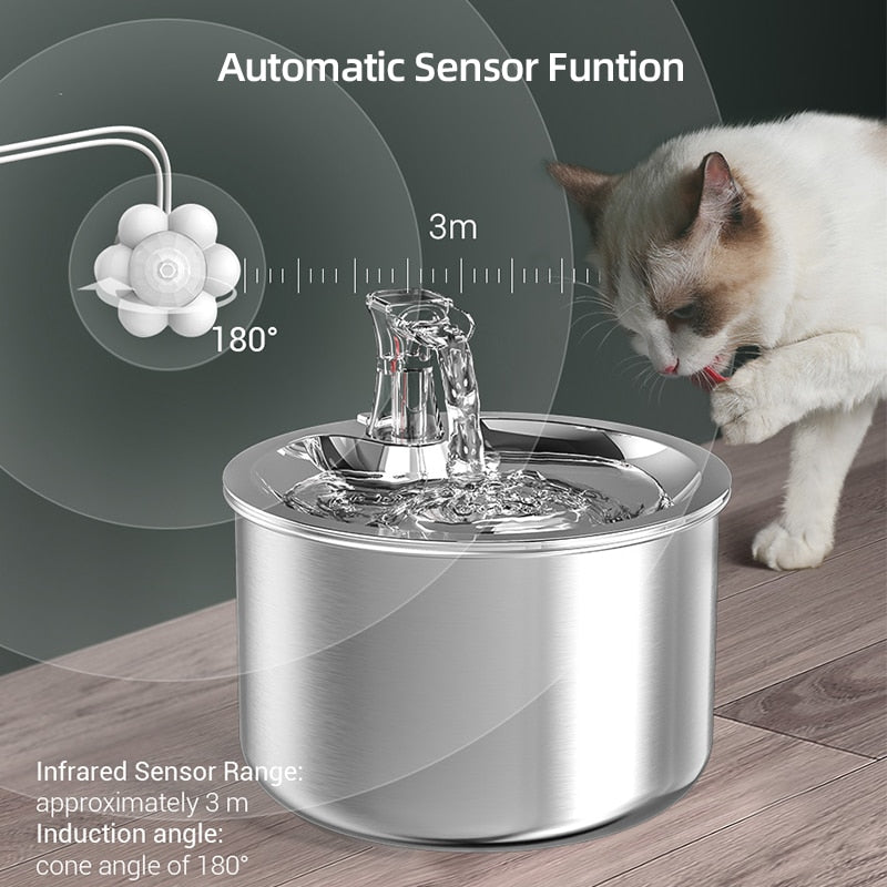 Stainless Steel Cat Water Fountain - Cat water fountain