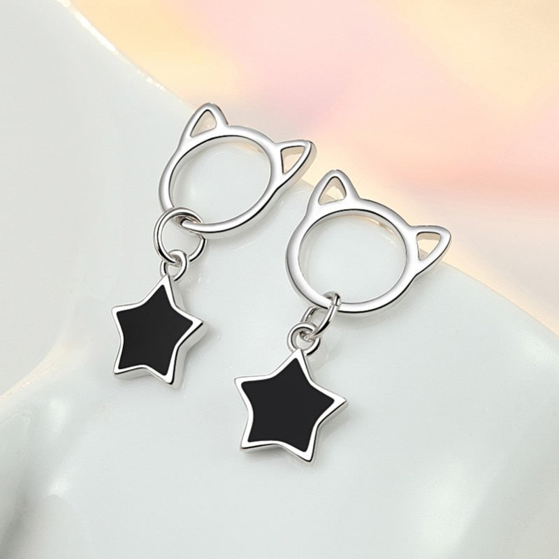 Star Cat Earrings - Cat earrings