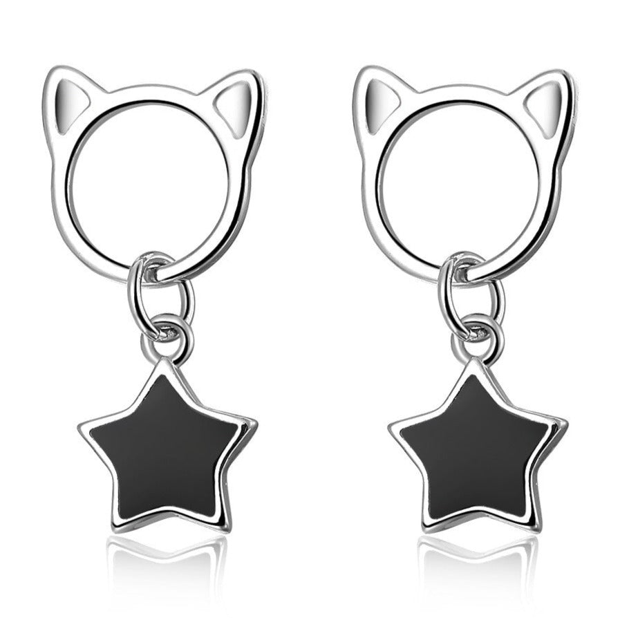 Star Cat Earrings - Cat earrings