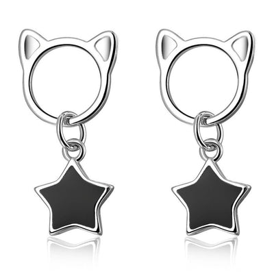Star Cat Earrings - Cat earrings