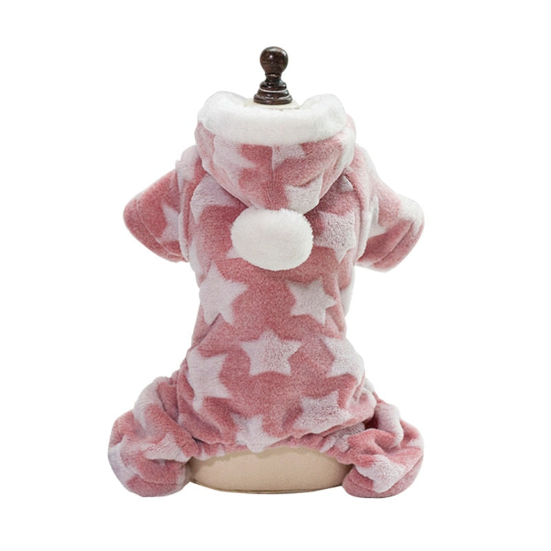 Starry Winter Jacket Clothes for Cats - Pink / S - Clothes