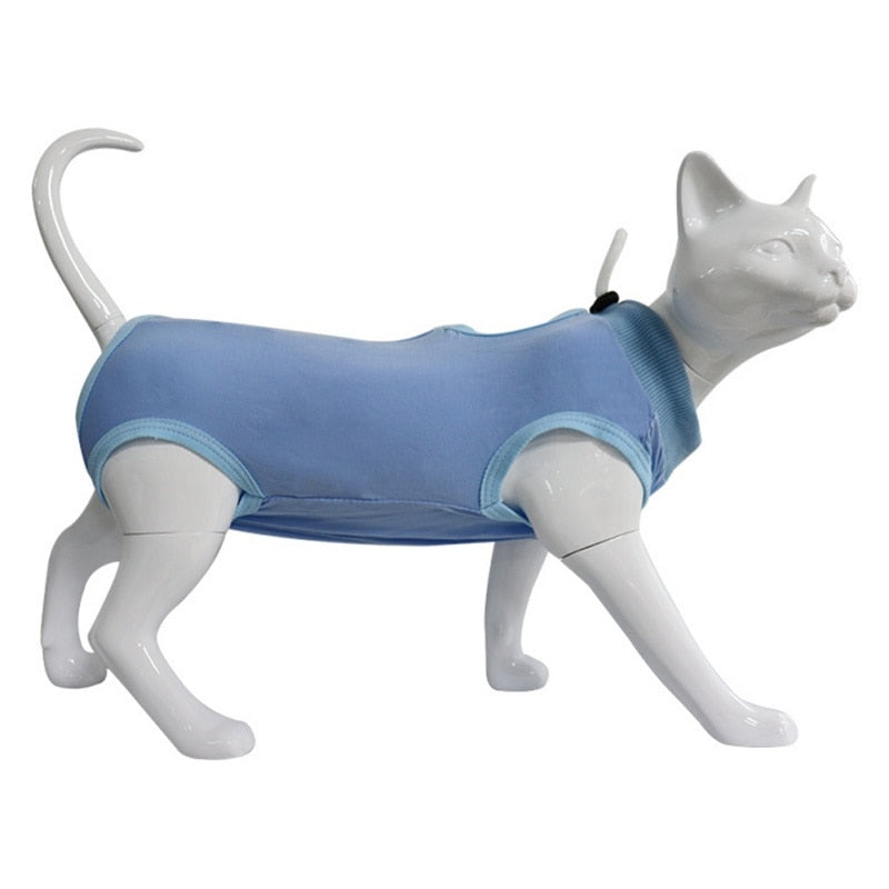 Sterilization Suit Clothes for Cat - Blue / S / China -
