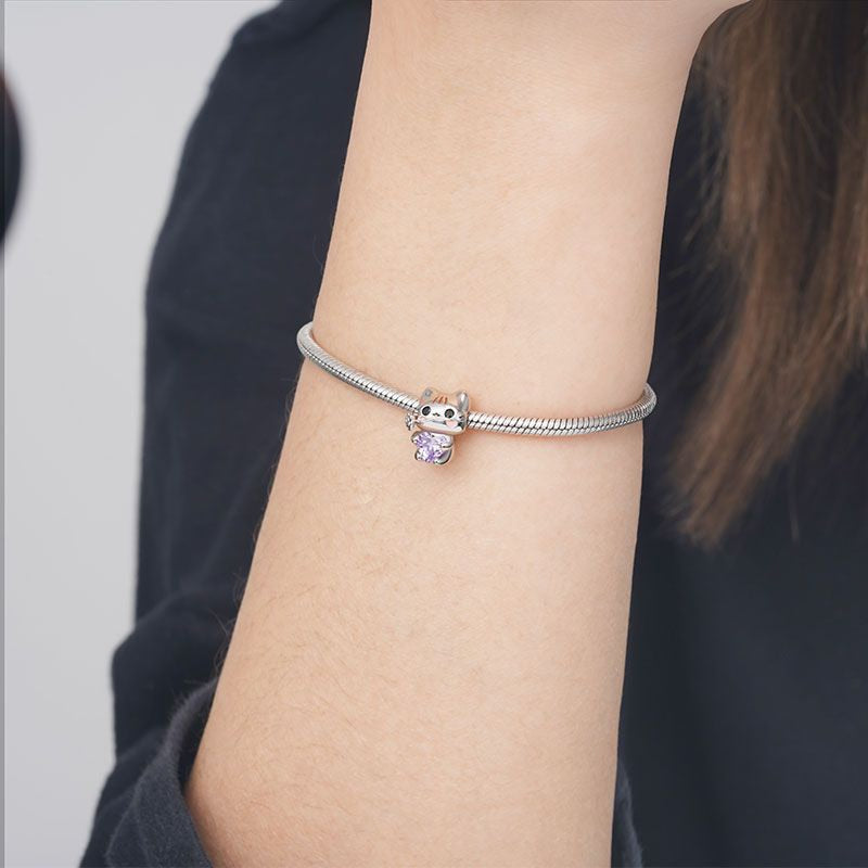 Sterling Silver Cat Charm - Cat charms