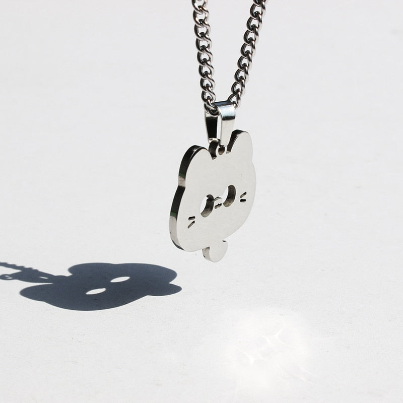 Sterling Silver Cat Necklace - Cat necklace