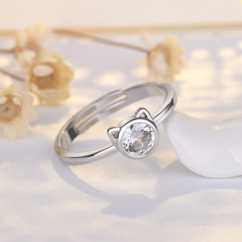 Stone Cats Ring - cat rings