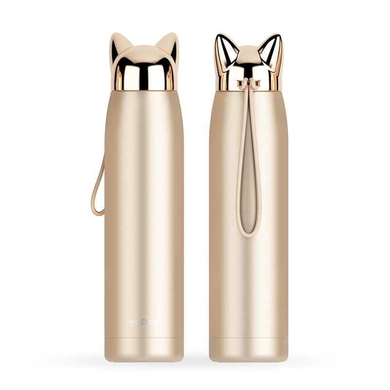 Cat Thermos - Gold