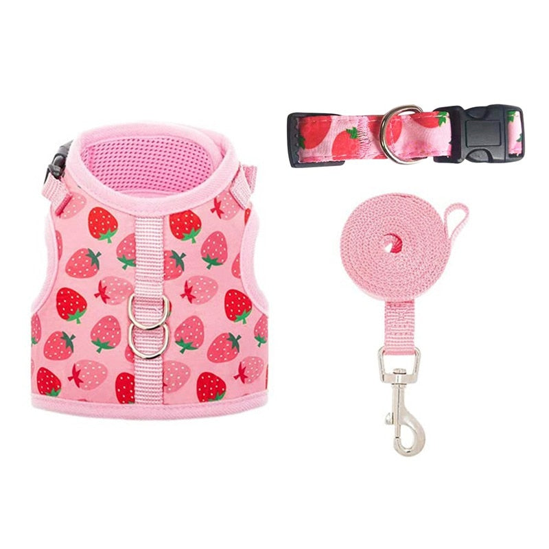 Strawberry Cat Harness - Pink / XS