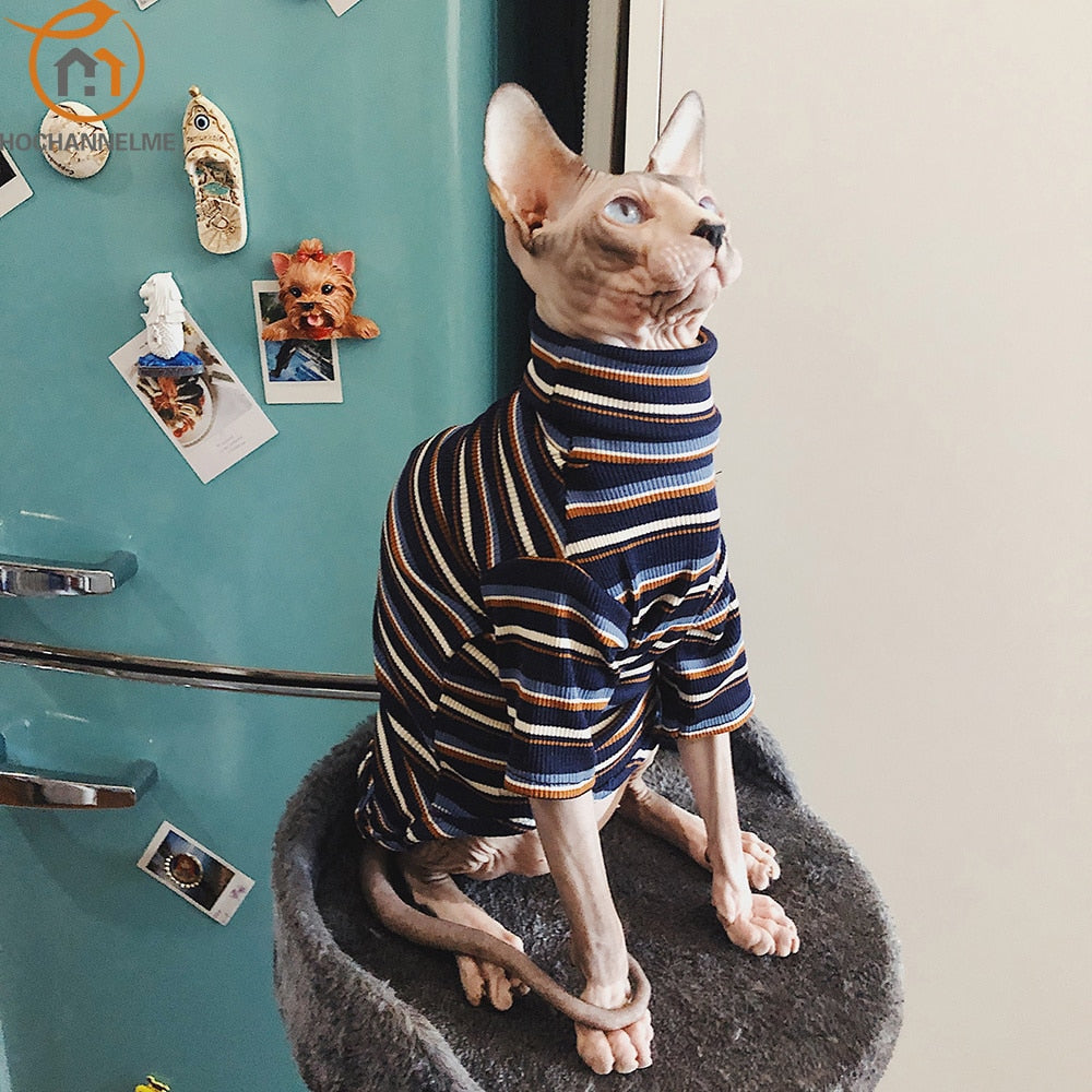 Striped Knitted Clothe for Cats - Clothes for cats