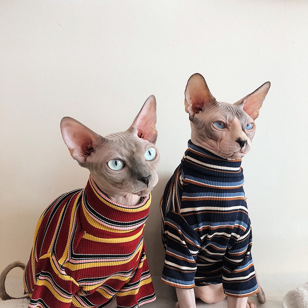 Striped Knitted Clothe for Cats - Clothes for cats