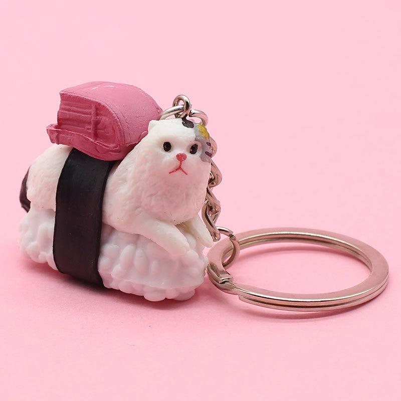 Sushi Cat Keychain - Backpack - Cat Keychains