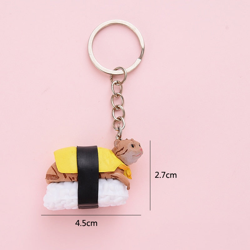 Sushi Cat Keychain - Cat Keychains