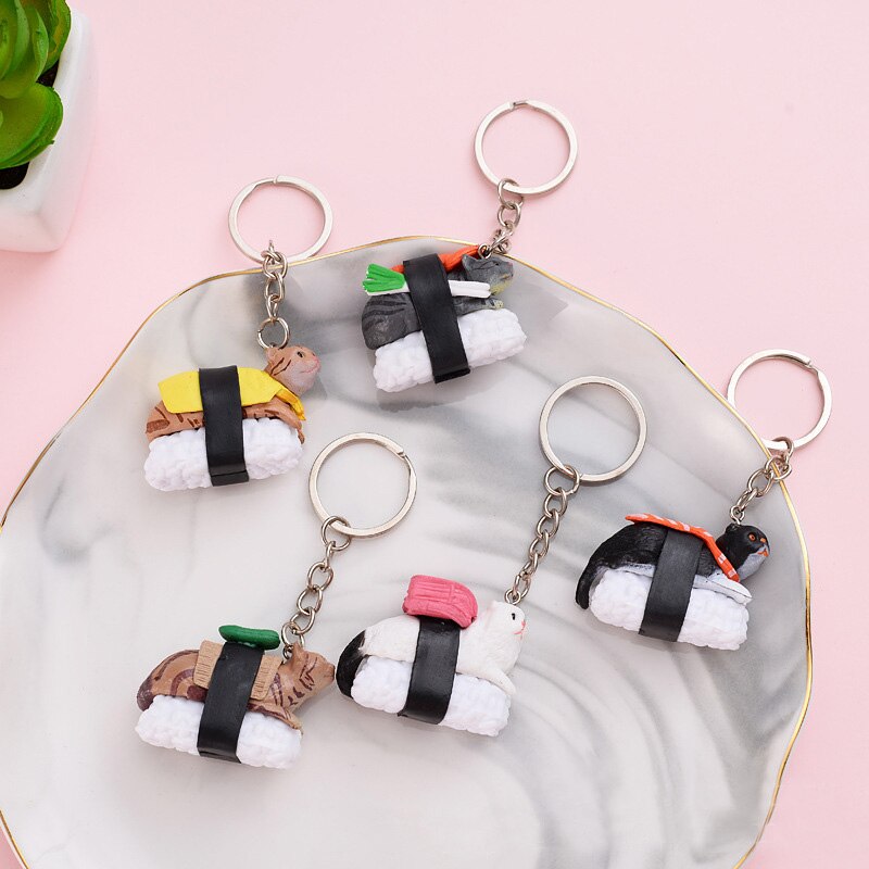 Sushi Cat Keychain - Cat Keychains