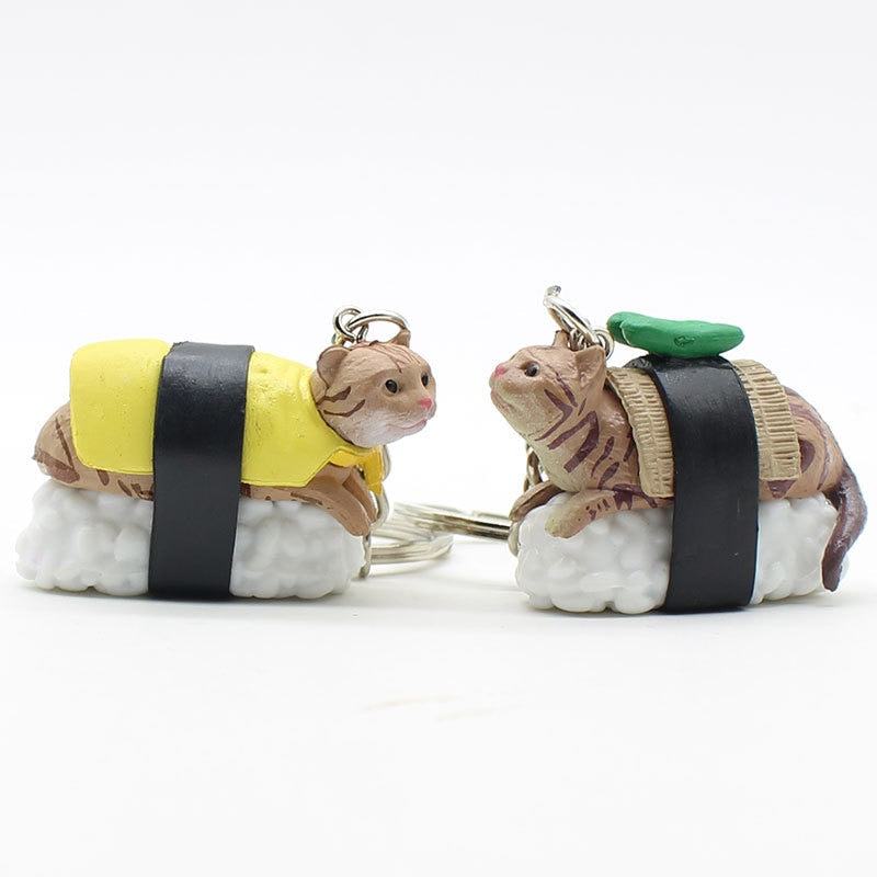 Sushi Cat Keychain - Cat Keychains