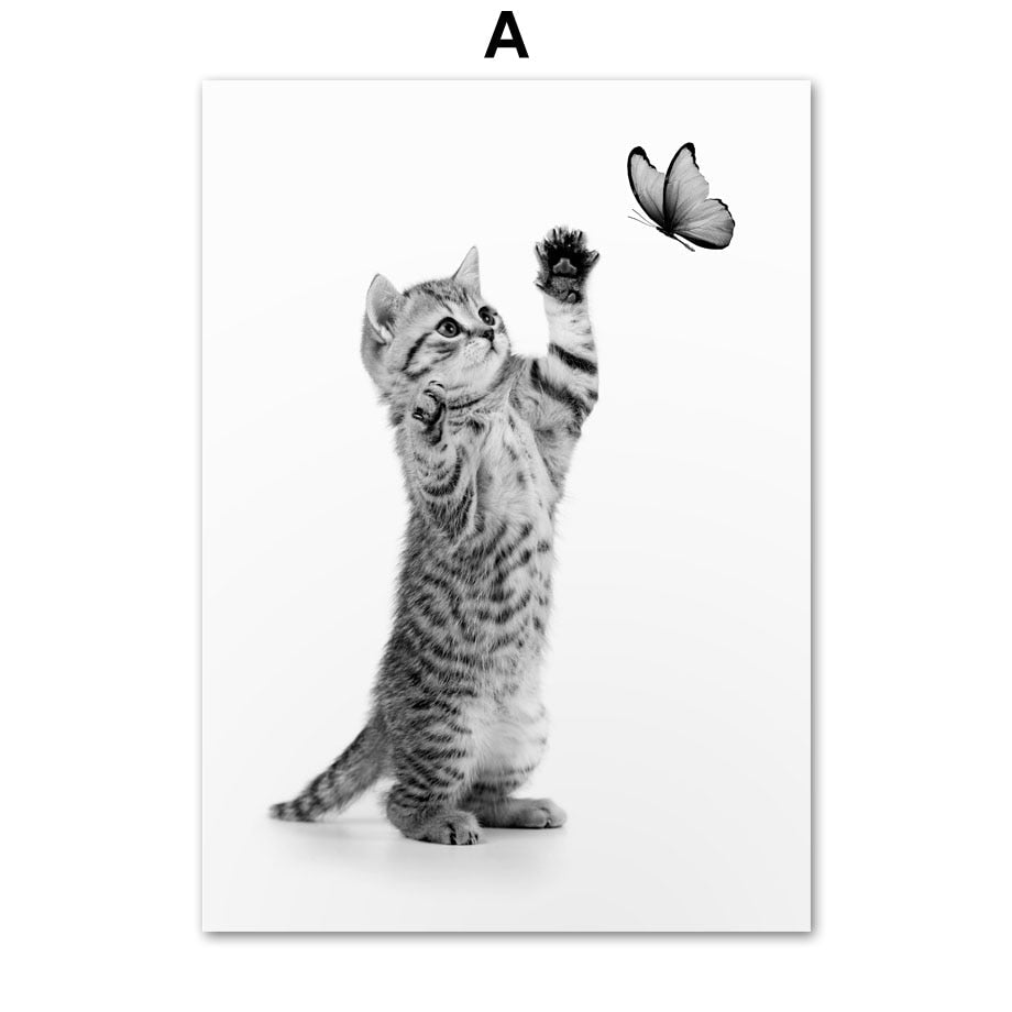 Tabby Cat Wall Art - 13X18 cm Unframed / Hi