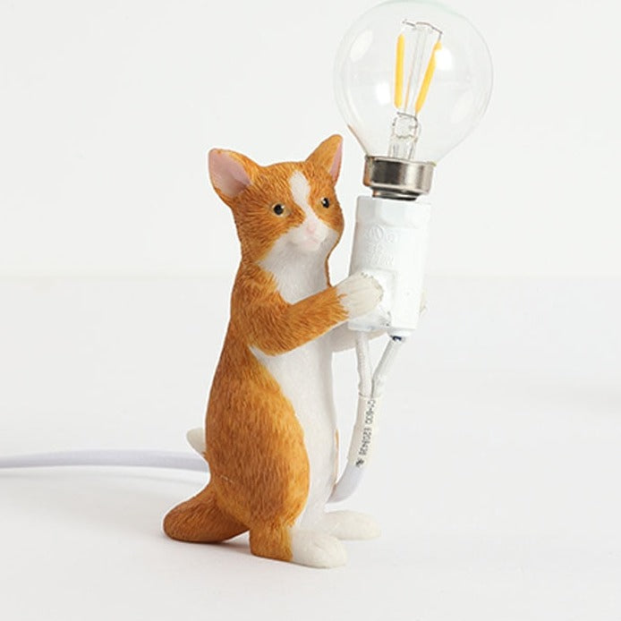 Table Cat Lamp Light - Orange Hold