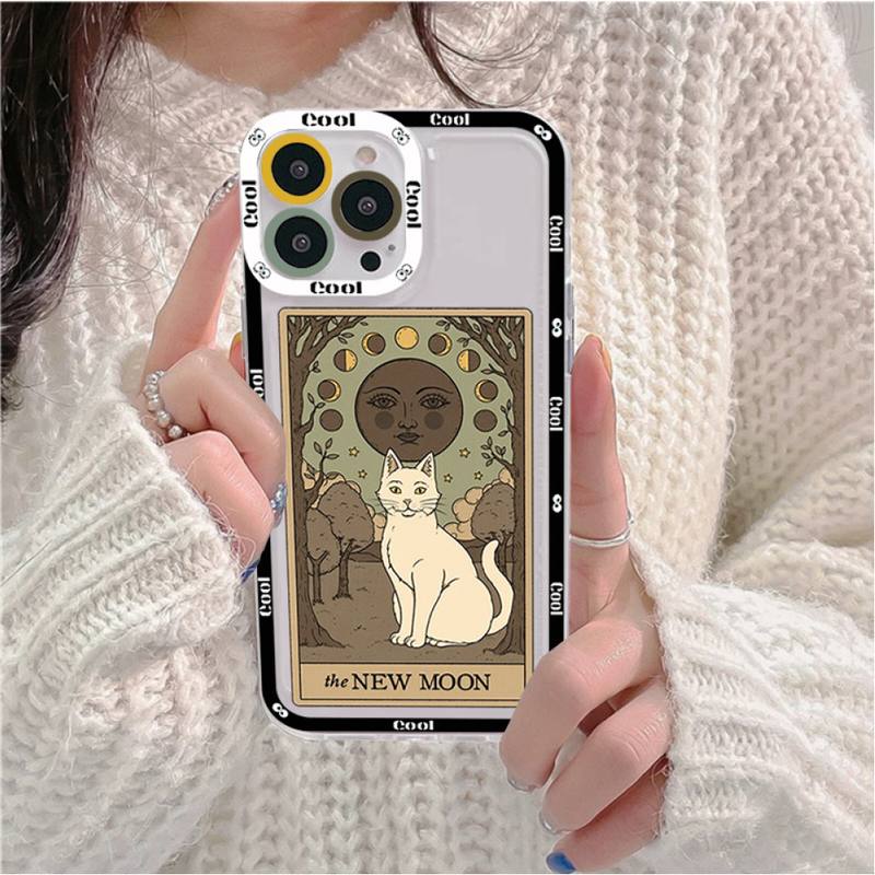 Tarot Cat Phone Case - For iphone11 / The New Moon - Cat