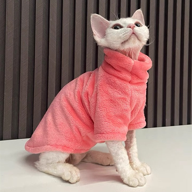 Thick Winter Cat Clothes - Pink / XS - Clothes for cats