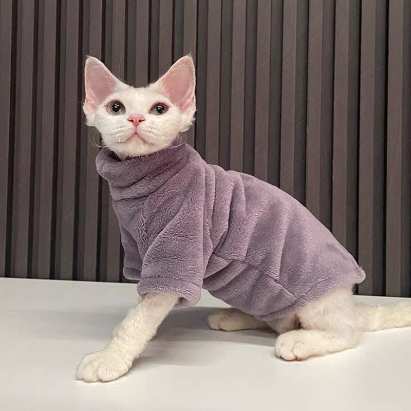 Thick Winter Cat Clothes - Purple / XS - Clothes for cats