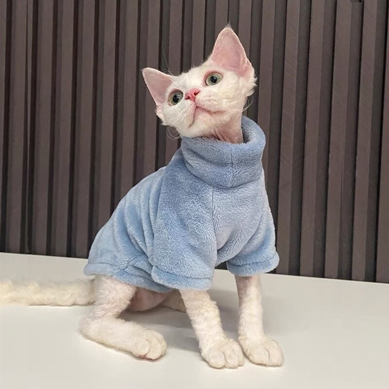 Thick Winter Cat Clothes - Blue / XS - Clothes for cats