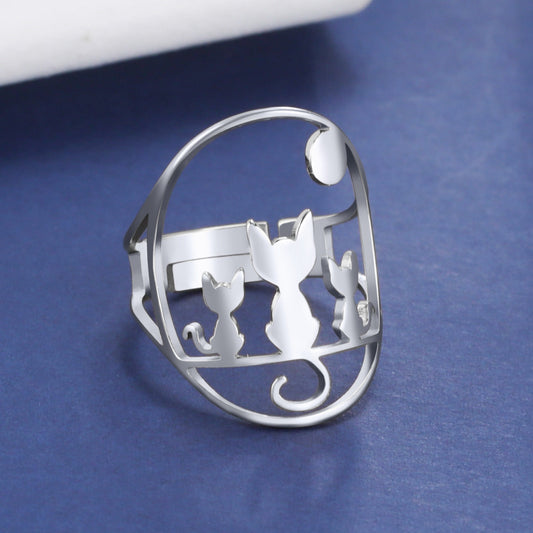 Three Cat Rings - cat rings