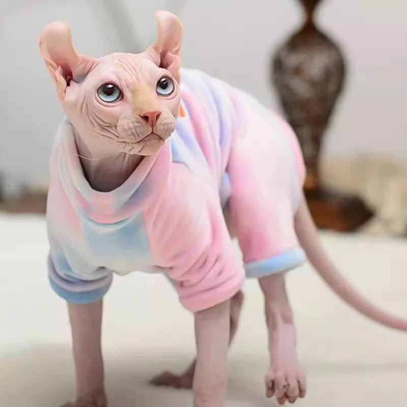 Tie Dye Sphynx Cat Clothes - XS - Clothes for cats