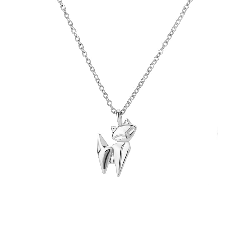 Tiffany Cat Necklace - Silver - Cat necklace