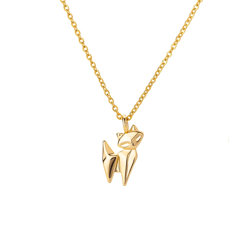 Tiffany Cat Necklace - Gold - Cat necklace